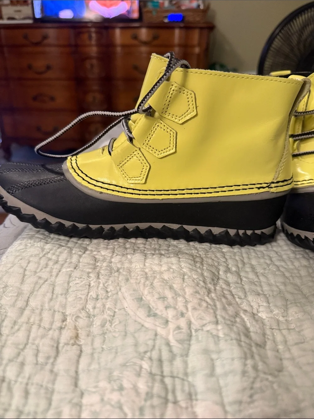 Sorel Kids Yellow and Black Waterproof Duck Boots